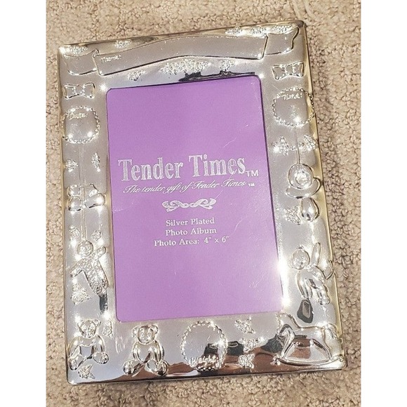 Tender Times Silver Plated Photo Album 4 x 6 Nursery Themed Great Baby Gift - Picture 2 of 12